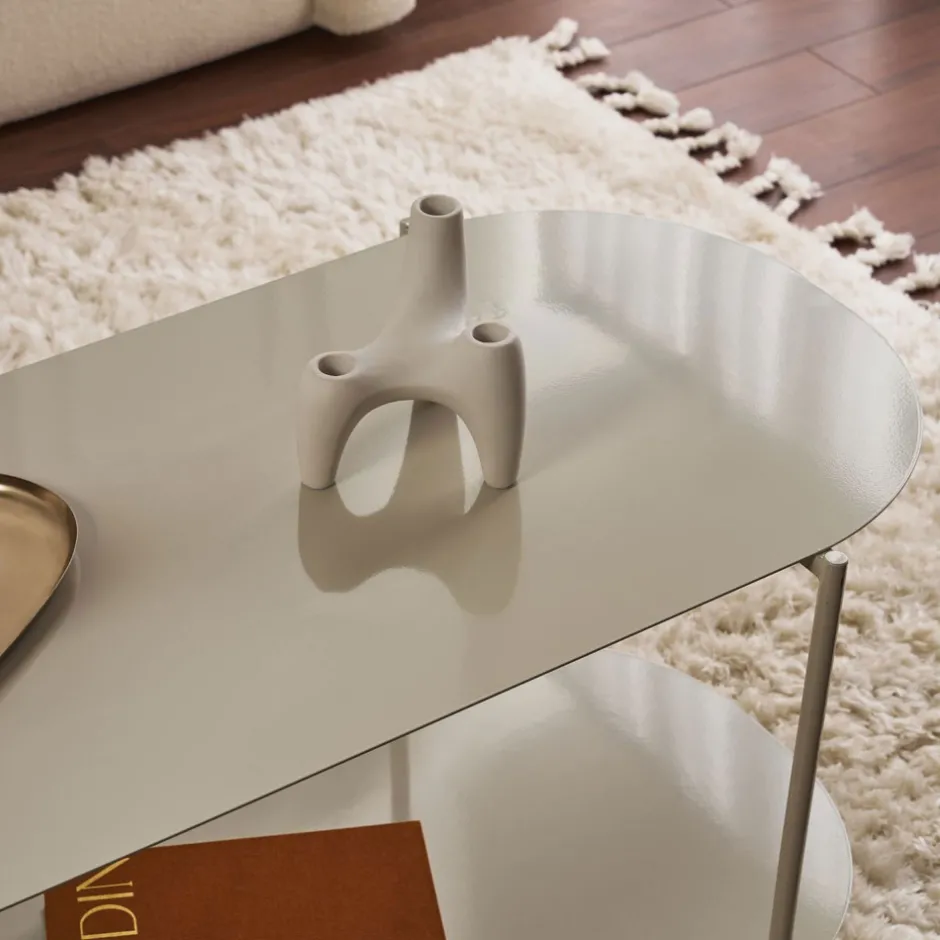 Best Drawer RILO Table basse ovale en métal 100x51cm