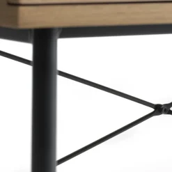 New No name RINTO Buffet haut 2 portes bois et métal H135cm