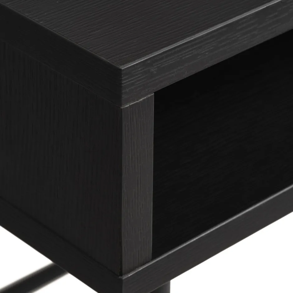 Discount No name RINTO Bureau 1 tiroir 1 niche en bois et métal L120cm