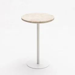 Sale Drawer RITO Table d'appoint en métal et travertin ø35cm