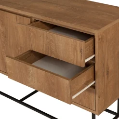 Clearance Drawer ROA Buffet 2 portes en bois et métal L140cm