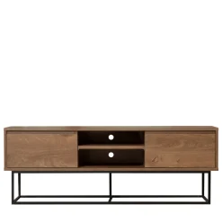 Sale Drawer ROA Meuble TV 2 tiroirs en bois et métal L140cm