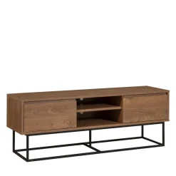 Sale Drawer ROA Meuble TV 2 tiroirs en bois et métal L140cm