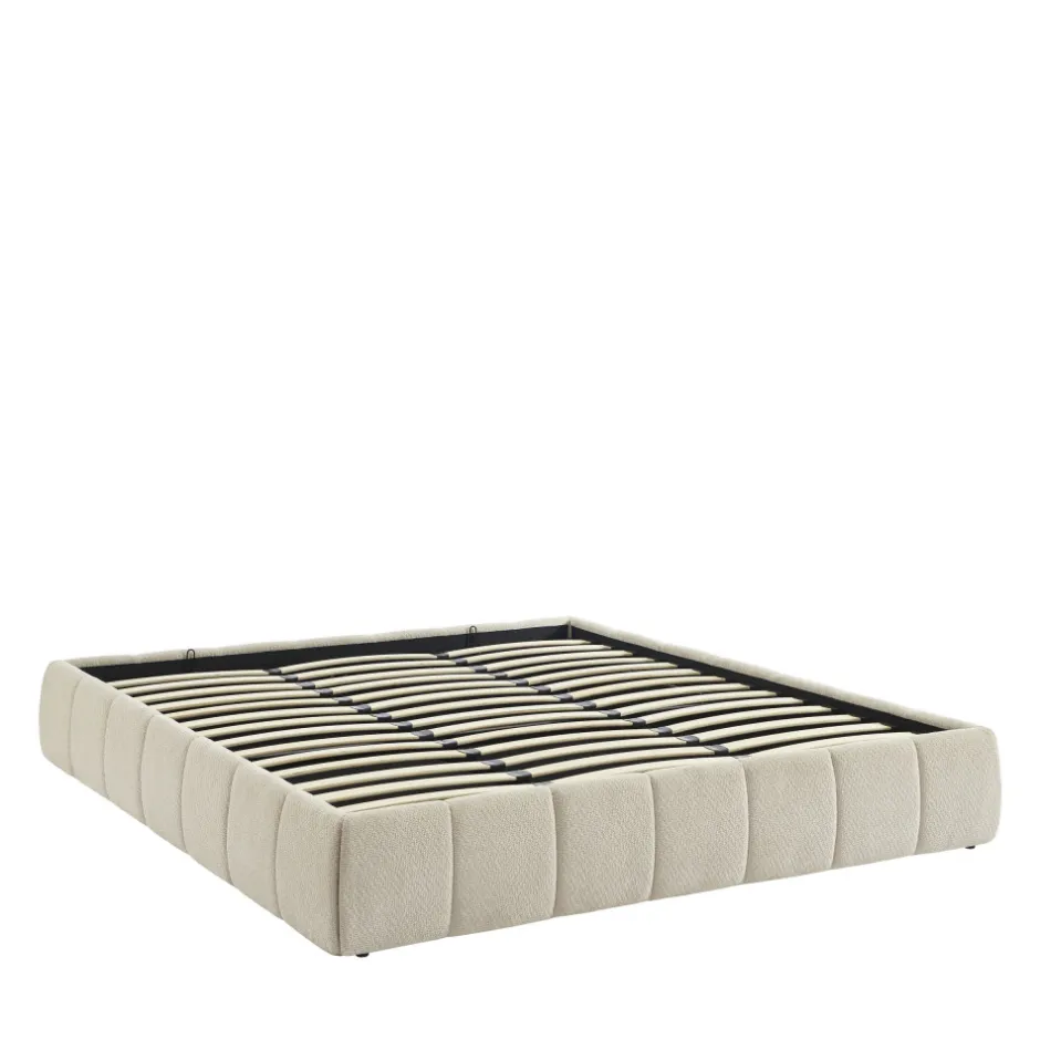 Online No name ROMEO Lit coffre en tissu chenille 180x200cm