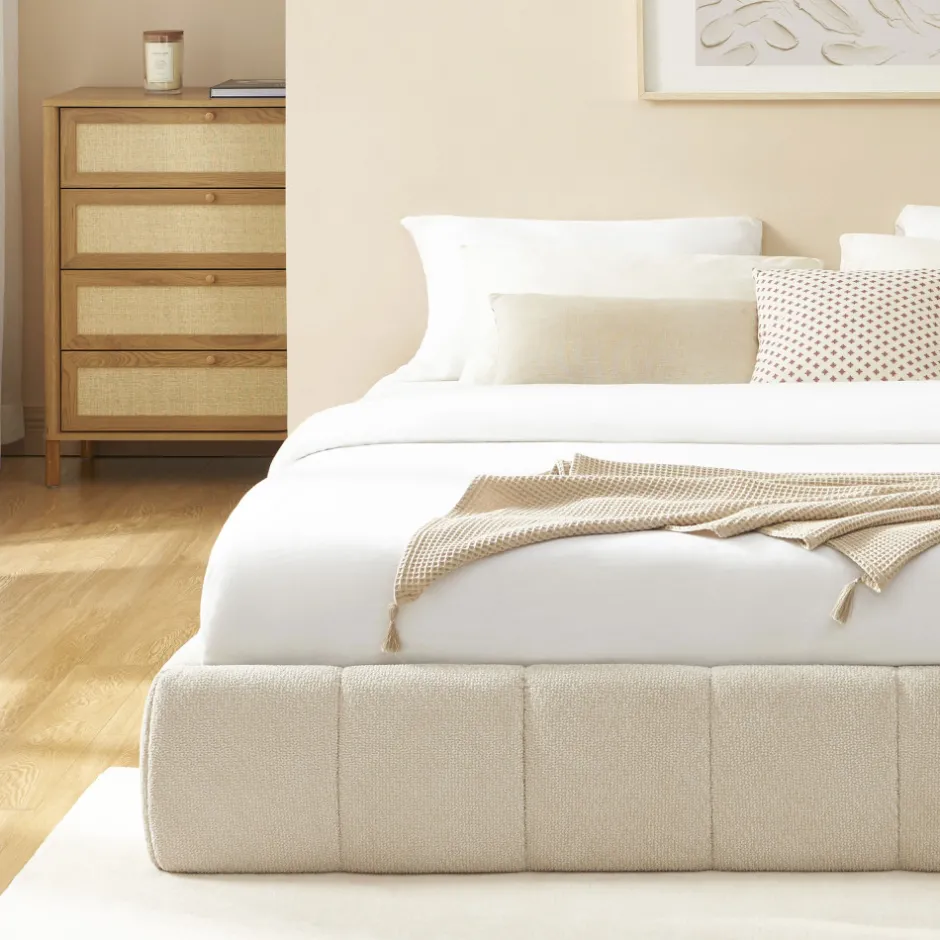 Online No name ROMEO Lit coffre en tissu chenille 180x200cm