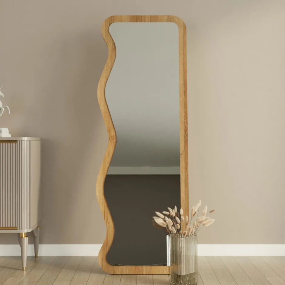 Sale Drawer RONDA Miroir sur pieds en bois 50x160cm