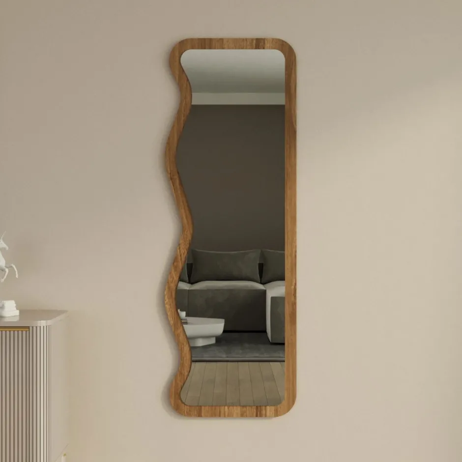 Sale Drawer RONDA Miroir sur pieds en bois 50x160cm