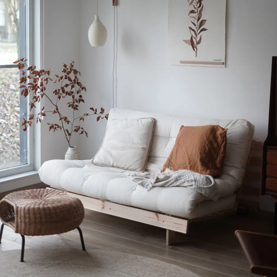 Online Karup Design ROOTS Canapé convertible 160x200cm en bois naturel et tissu