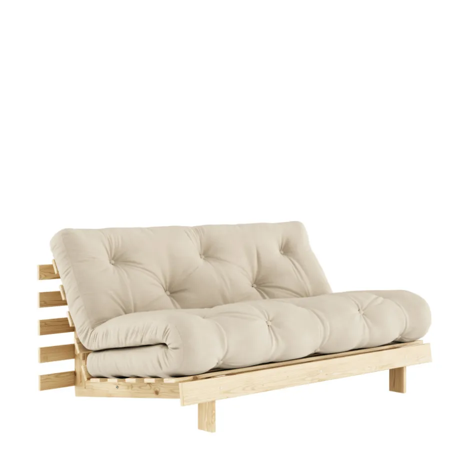 Online Karup Design ROOTS Canapé convertible 160x200cm en bois naturel et tissu