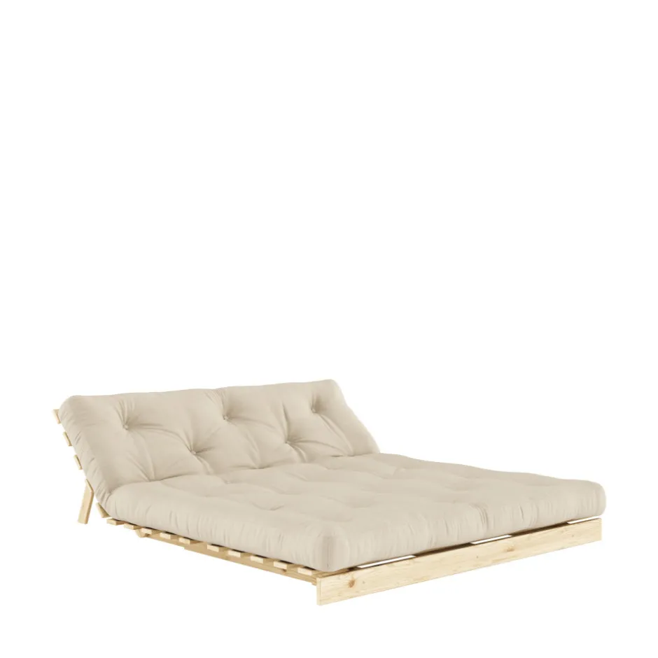 Online Karup Design ROOTS Canapé convertible 160x200cm en bois naturel et tissu