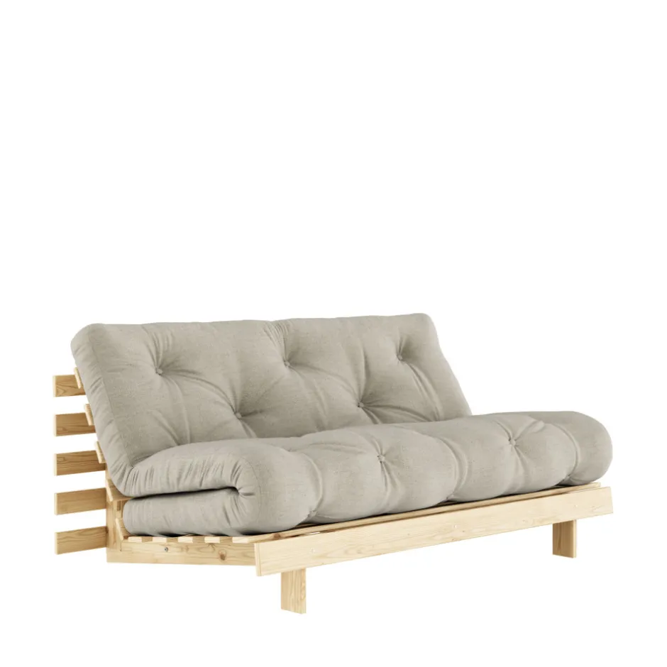 Online Karup Design ROOTS Canapé convertible 160x200cm en bois naturel et tissu