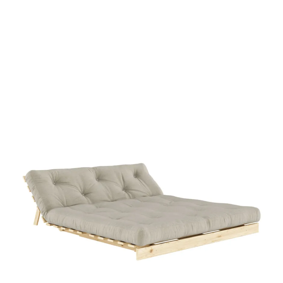 Online Karup Design ROOTS Canapé convertible 160x200cm en bois naturel et tissu