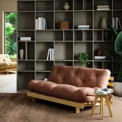 Online Karup Design ROOTS Canapé convertible 160x200cm en bois naturel et tissu