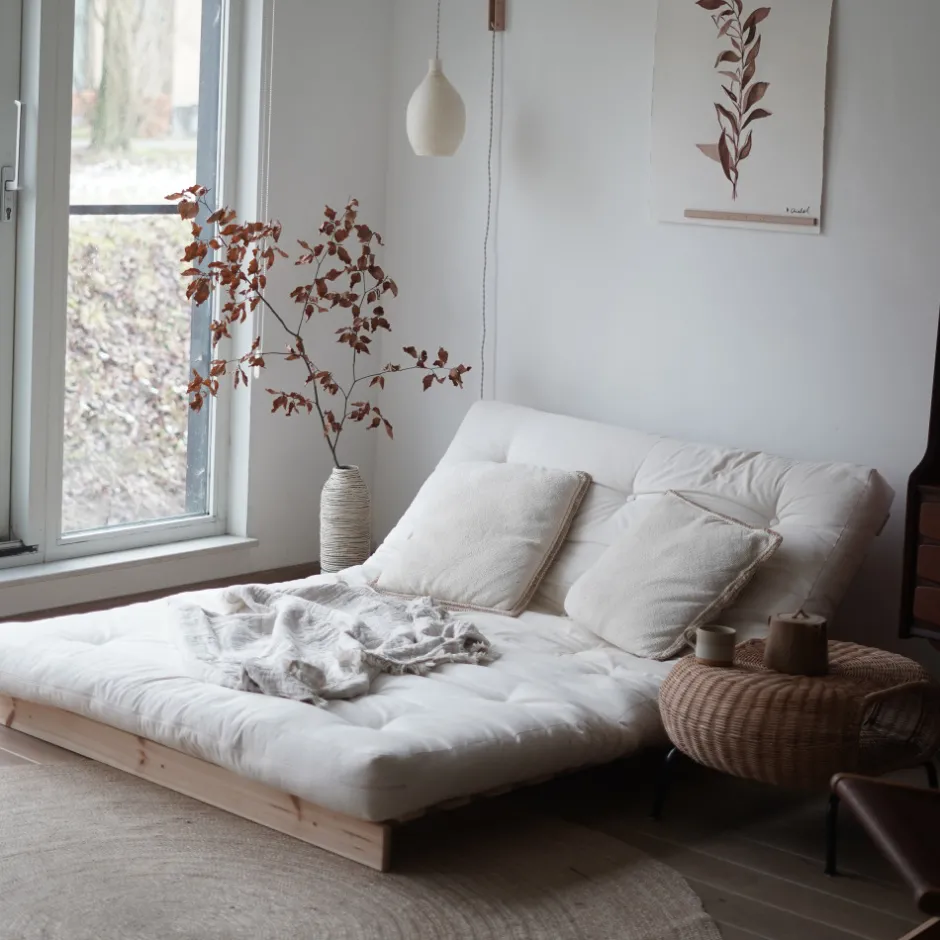 Online Karup Design ROOTS Canapé convertible 160x200cm en bois naturel et tissu