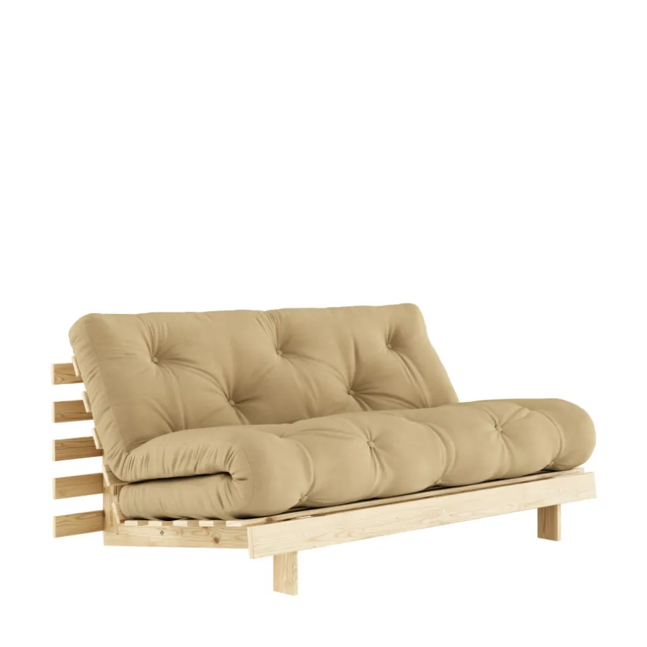 Online Karup Design ROOTS Canapé convertible 160x200cm en bois naturel et tissu