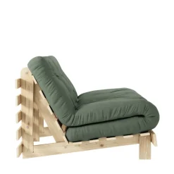 Karup Design ROOTS Canapé convertible 140x200cm en bois naturel et tissu