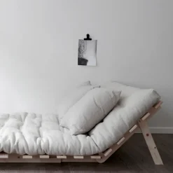 Karup Design ROOTS Canapé convertible 140x200cm en bois naturel et tissu