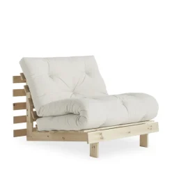 Hot Karup Design ROOTS Fauteuil convertible 90x200cm en bois naturel et tissu