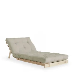 Hot Karup Design ROOTS Fauteuil convertible 90x200cm en bois naturel et tissu
