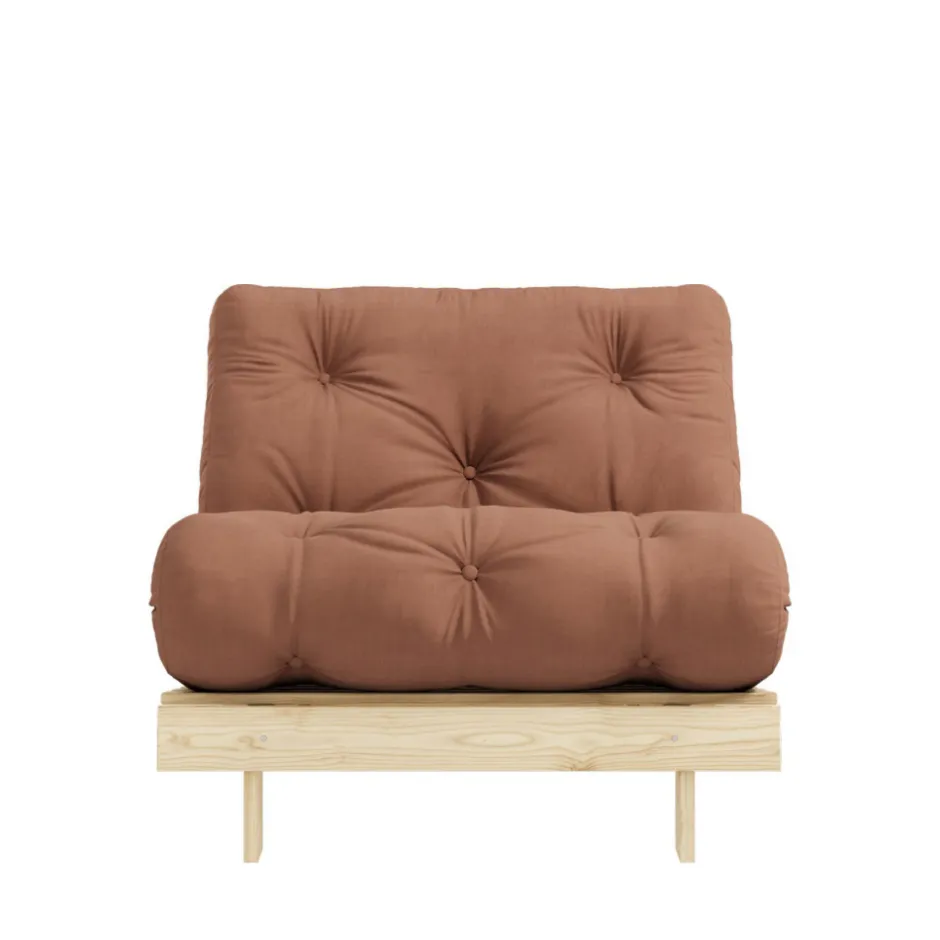 Hot Karup Design ROOTS Fauteuil convertible 90x200cm en bois naturel et tissu