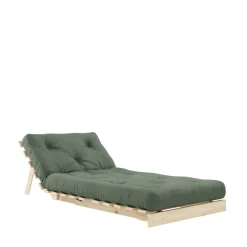 Hot Karup Design ROOTS Fauteuil convertible 90x200cm en bois naturel et tissu