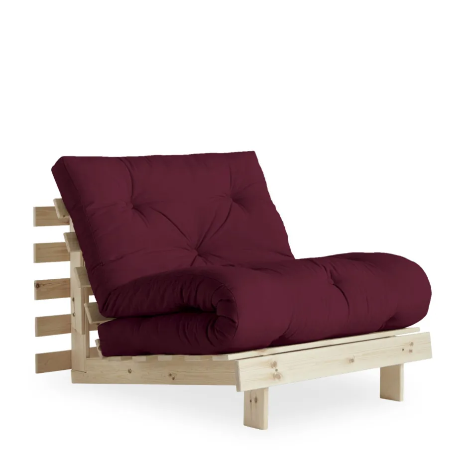 Hot Karup Design ROOTS Fauteuil convertible 90x200cm en bois naturel et tissu