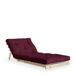 Hot Karup Design ROOTS Fauteuil convertible 90x200cm en bois naturel et tissu