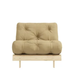 Hot Karup Design ROOTS Fauteuil convertible 90x200cm en bois naturel et tissu