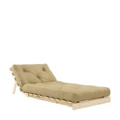 Hot Karup Design ROOTS Fauteuil convertible 90x200cm en bois naturel et tissu