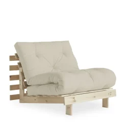 Hot Karup Design ROOTS Fauteuil convertible 90x200cm en bois naturel et tissu