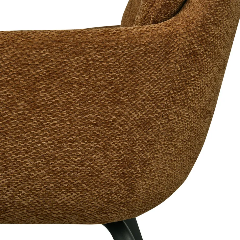 Discount Woood RUNA Lot de 2 fauteuils de table en tissu et métal