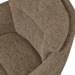 Discount Woood RUNA Lot de 2 fauteuils de table en tissu et métal