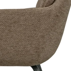 Discount Woood RUNA Lot de 2 fauteuils de table en tissu et métal