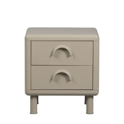 Clearance Woood RUNE Table de chevet 2 tiroirs en métal