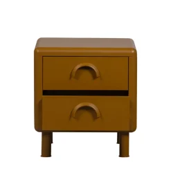 Clearance Woood RUNE Table de chevet 2 tiroirs en métal