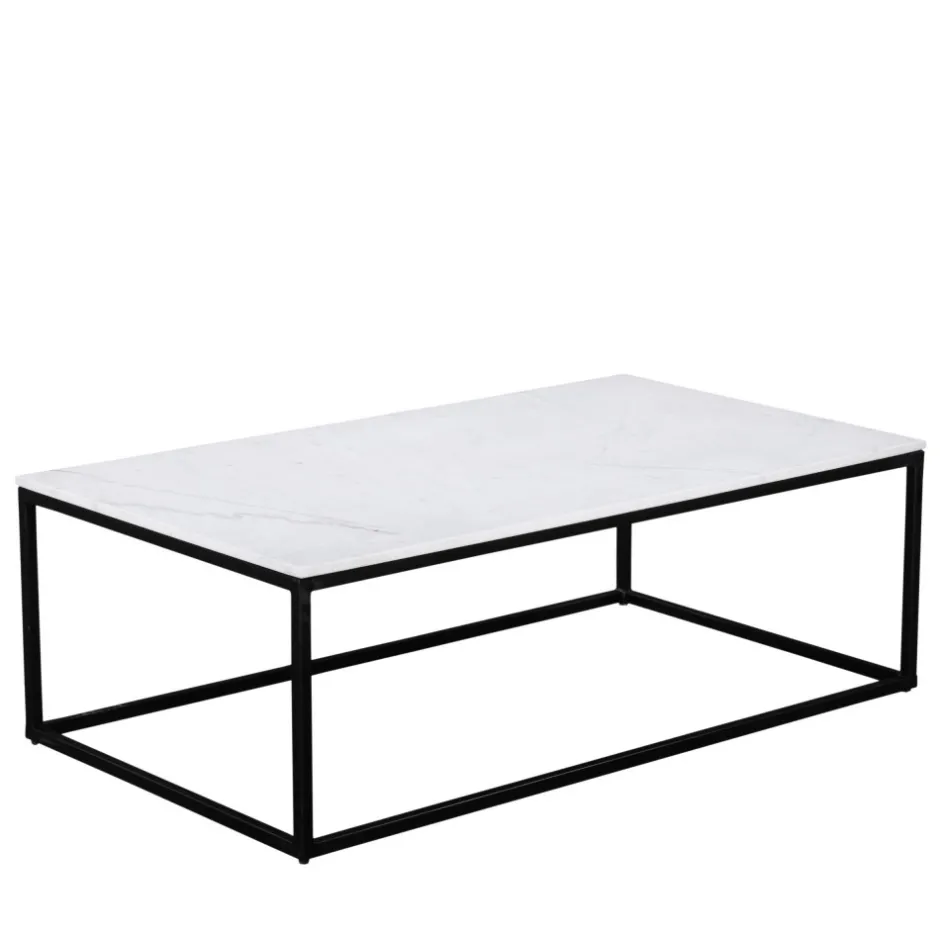 Online Drawer SAKU Table basse en marbre et métal 120x65cm