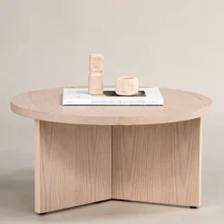 Online Vind SALTO Table basse ronde en bois ø85cm