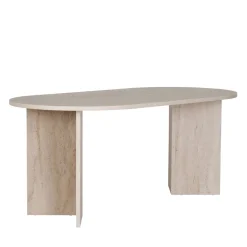 Hot Drawer SAM Table à manger 8 personnes effet travertin