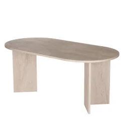Hot Drawer SAM Table à manger 8 personnes effet travertin