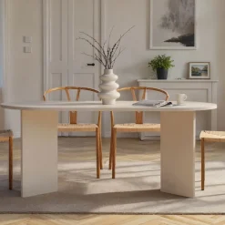 Clearance Drawer SAM Table à manger 8 personnes ovale en bois