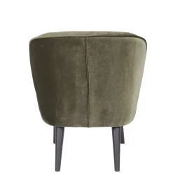Clearance Woood SARA Fauteuil cocktail en velours