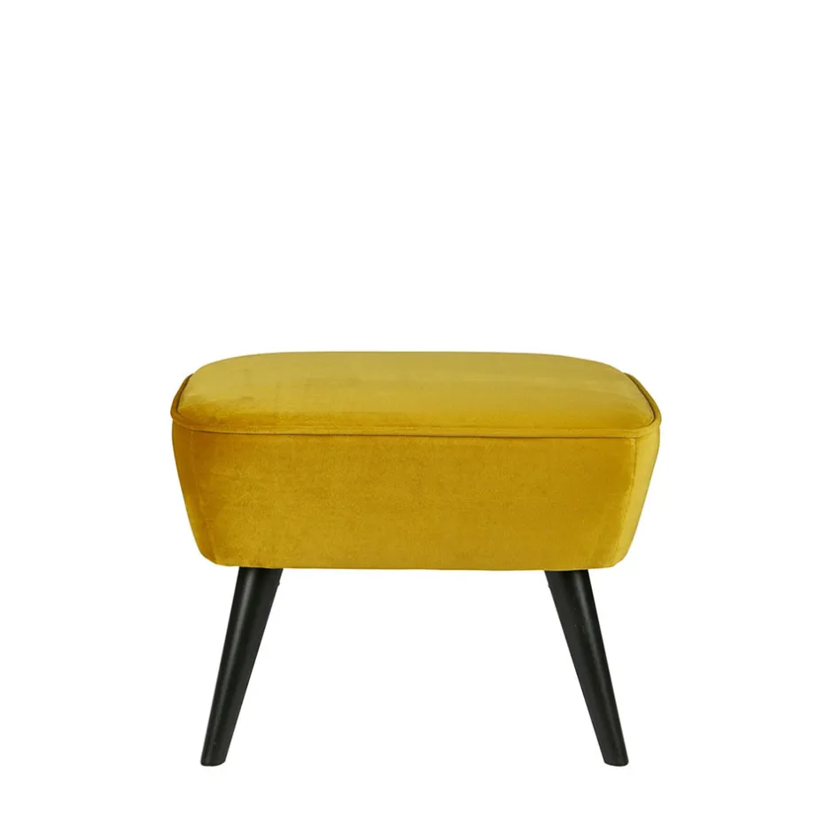 Clearance Woood SARA Repose-pieds en velours