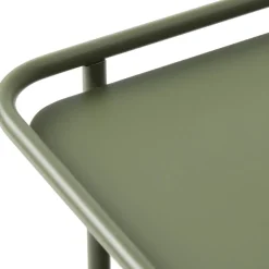 Outlet Drawer SARANDA Table basse carrée 2 plateaux en métal 75x75cm
