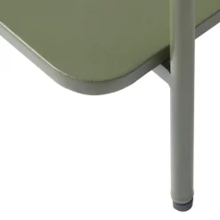 Outlet Drawer SARANDA Table basse carrée 2 plateaux en métal 75x75cm
