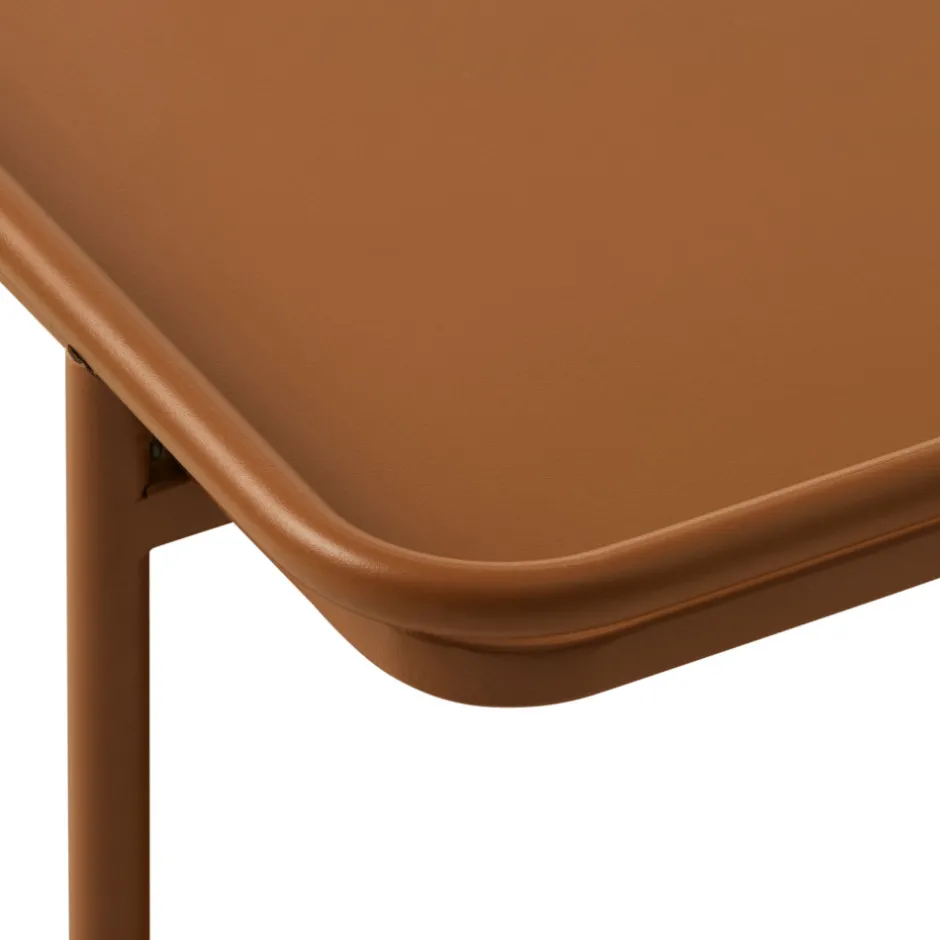 Outlet Drawer SARANDA Table basse carrée 2 plateaux en métal 75x75cm