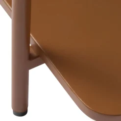 Outlet Drawer SARANDA Table basse carrée 2 plateaux en métal 75x75cm