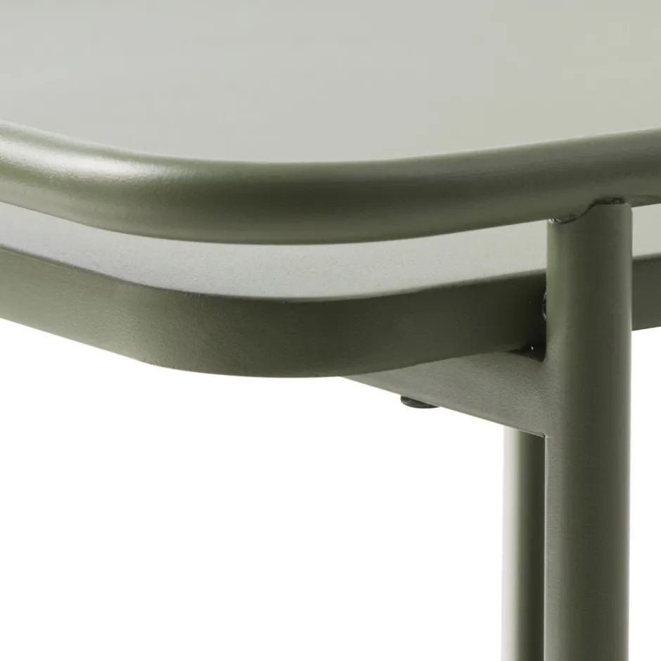Discount Drawer SARANDA Table d'appoint carrée 2 plateaux en métal 45x45cm