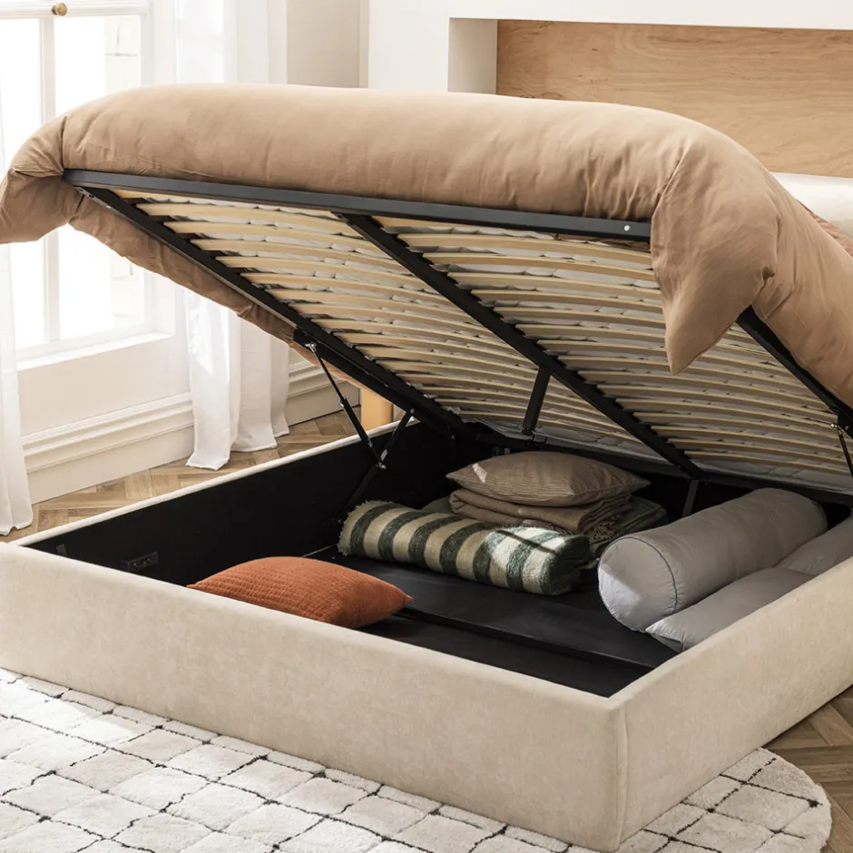 New Drawer SERENITA Lit coffre en tissu 140x190cm
