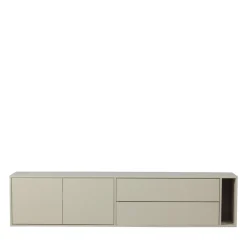 New Vtwonen SETTLE DOWN Meuble TV 2 portes, 2 tiroirs en bois L200cm