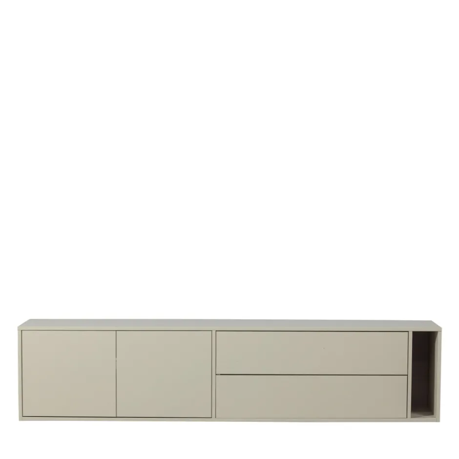 New Vtwonen SETTLE DOWN Meuble TV 2 portes, 2 tiroirs en bois L200cm